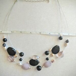 Elegant Black and Silver Women's Necklace